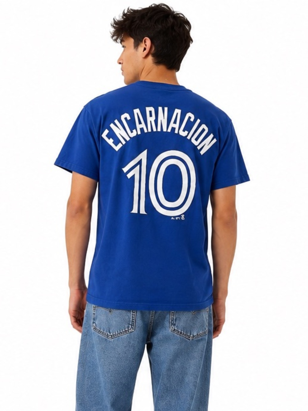 Toronto Blue Jays Edwin Encarnación #10 T-Shirt Men’s Medium Blue MLB Baseball